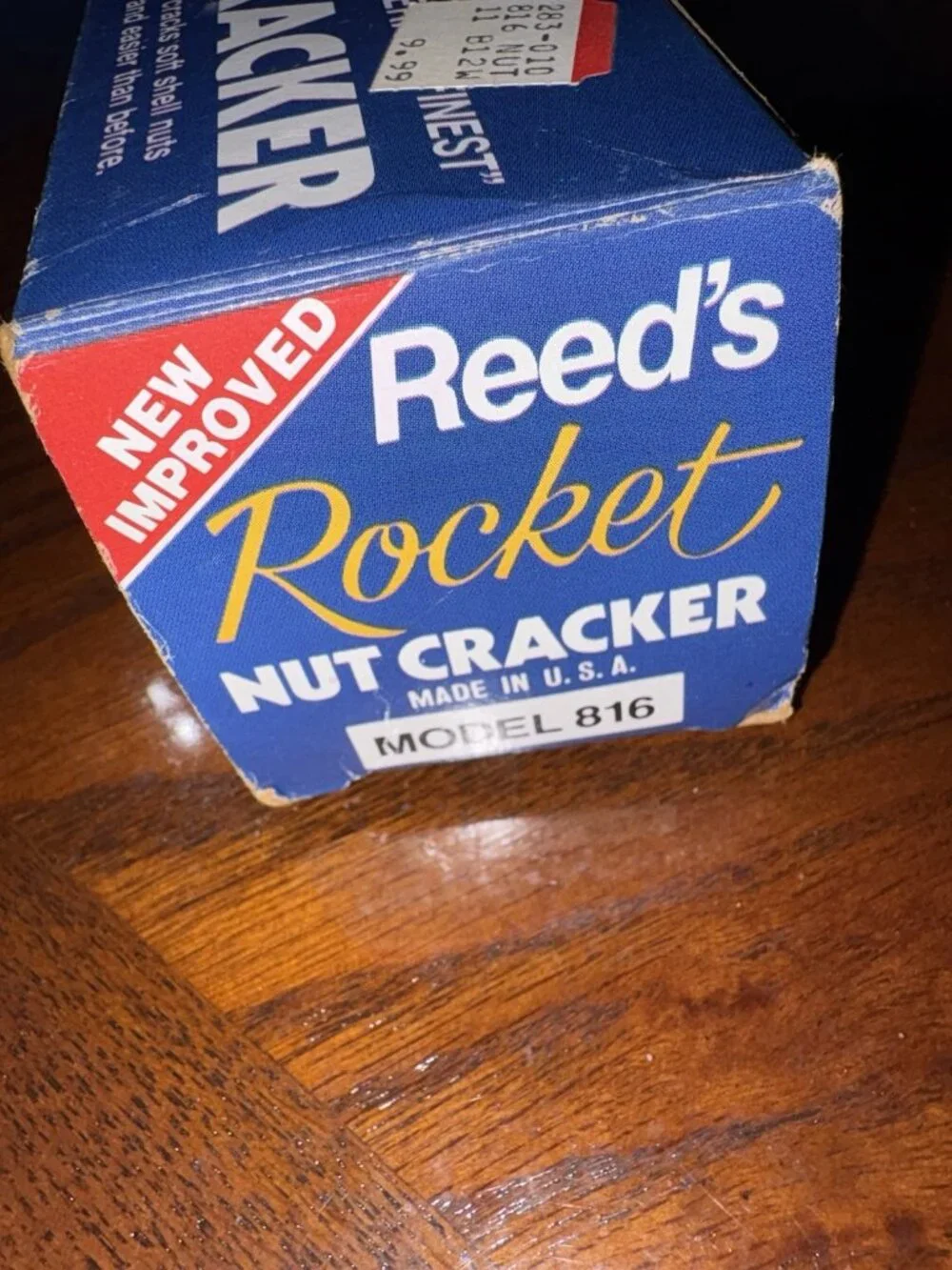 Vintage Reed’s Rocket Nut Cracker Model 816 USA Made Pecan Walnut Original Vl04